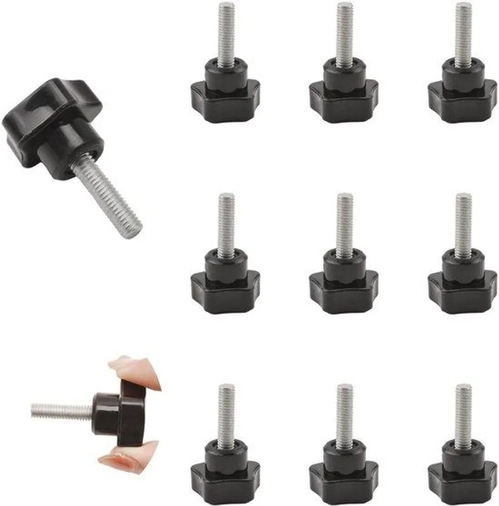 Boutons-pression métalliques M6*25 en acier renforcé (pack de 10)