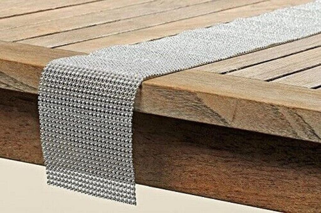 Tischband Glamour Strassteinchen 120 x 12 cm Produktbild 