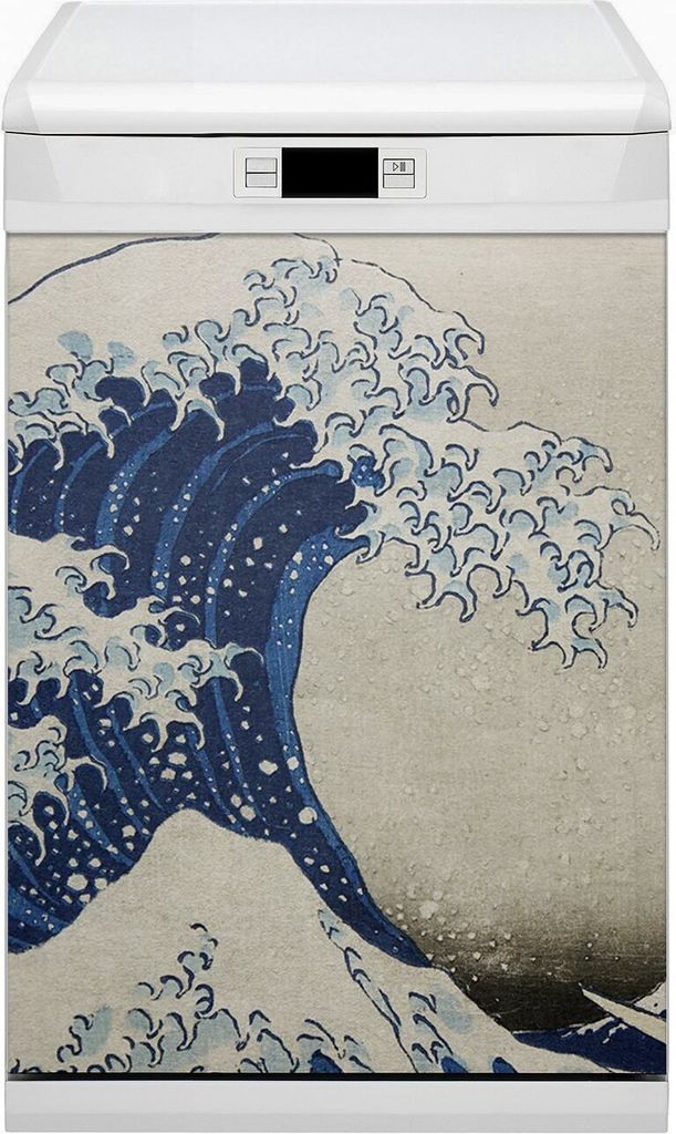 Dekorative Magnetmatte Küche Geschirrspüle 45x80 cm Magnet für Spülmaschine - Japanische Kunst