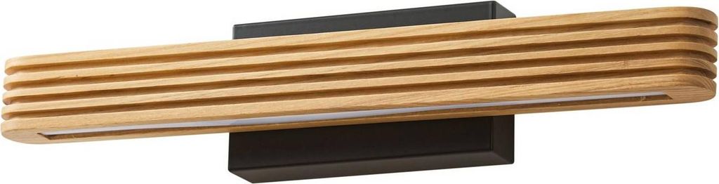 Lucande LED-Wandleuchte Lieske, 40 cm, Holz, schwarz Produktbild 