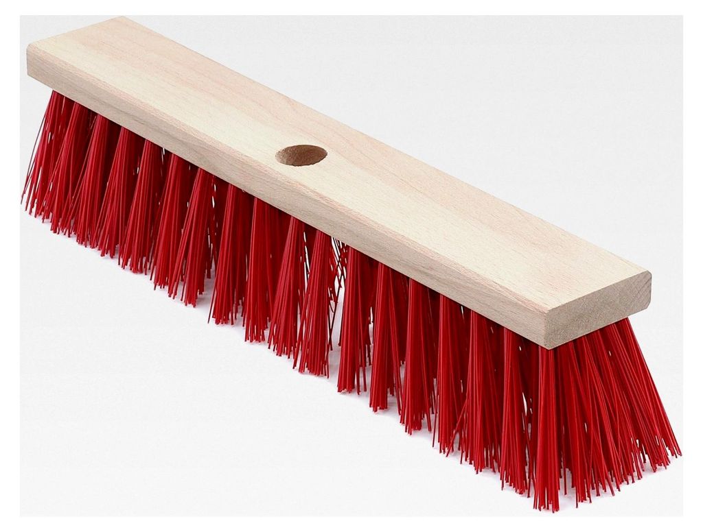 Straßenbesen Elaston 32cm - Gartenbesen aus Buchenholz - Industriebesen mit Elastonborsten - Allzweckbesen für groben Schmutz und Schnee