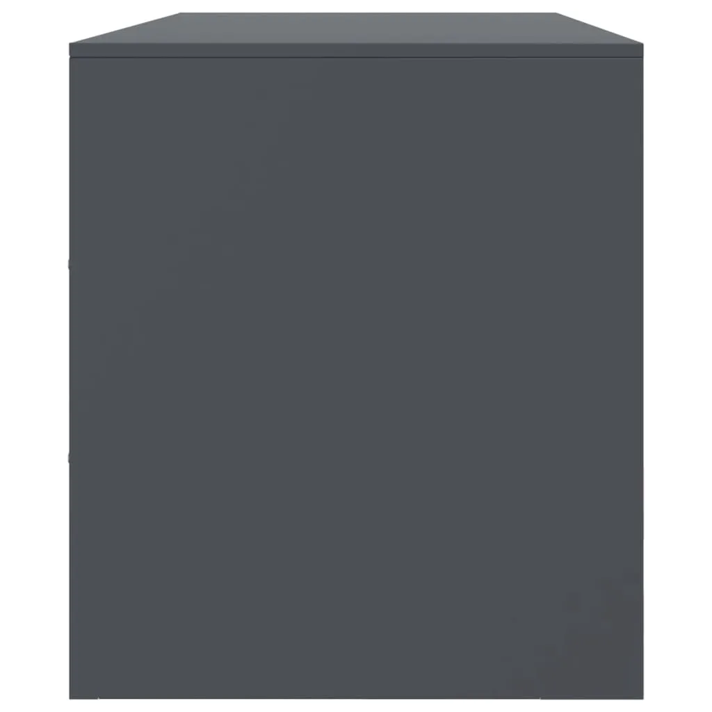 The Living Store Mobile TV antracite 99x39x44 cm in acciaio - 9