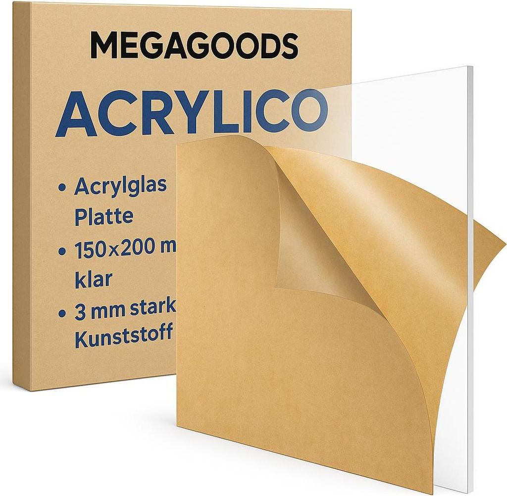 Acrylglas Platte 150x200 mm klar 3 mm stark Kunststoff DE.