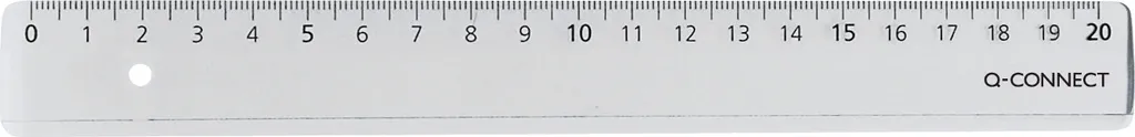 Righello Trasparente 20cm Q-Connect KF00584 - Forniture Ufficio Online