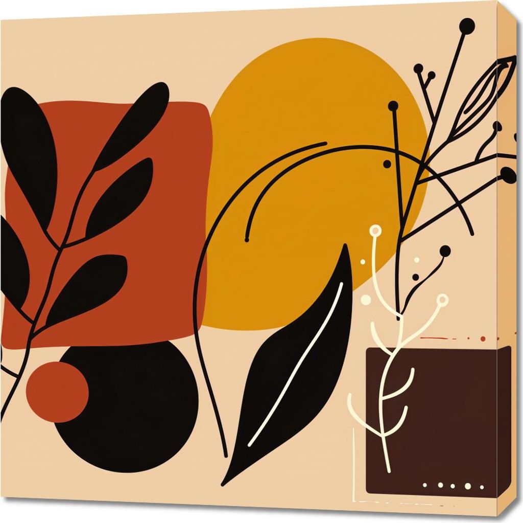 Bild 70x70cm Warme Konturen