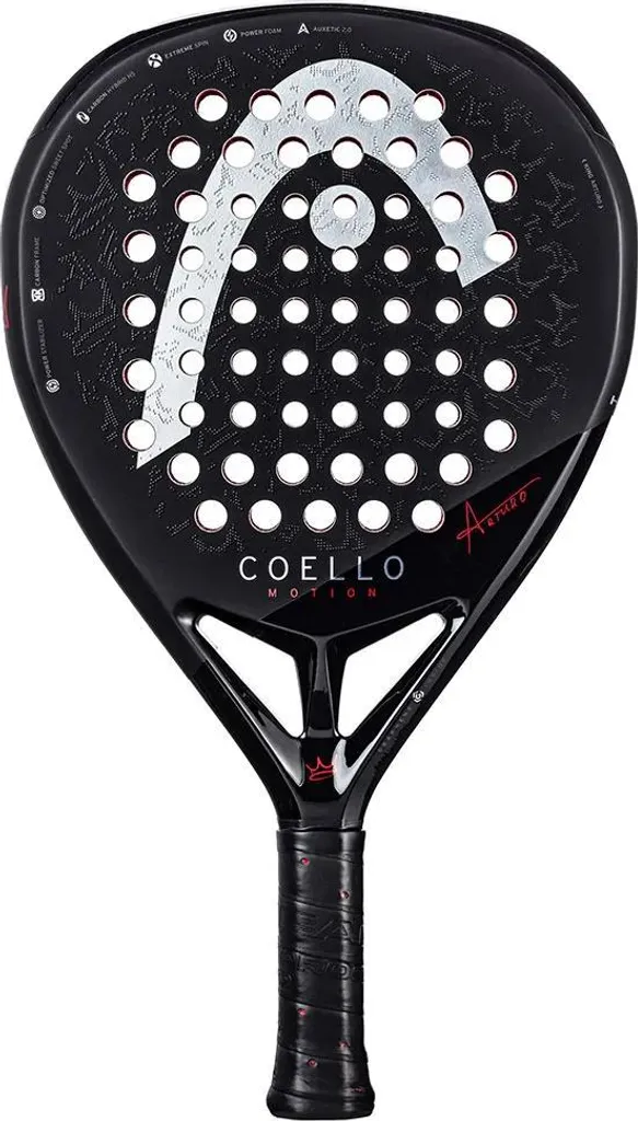 Raquette de padel Head Coello Motion 2025 Argent pour compétiteur agile