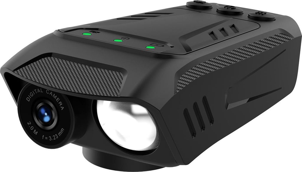 1080P 30FPS Multifunktionale Fahrradkamera Fahrradkamera Motorradkamera Regenfest mit LED-Taschenlampe Fahrradhupe Eingebauter Akku fuer Radfahren ...