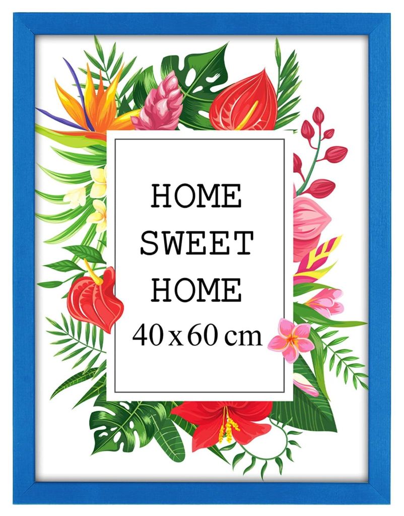 MG Design Blau Bilderrahmen 40 x 60 cm - Aus echtem Holz Produktbild 