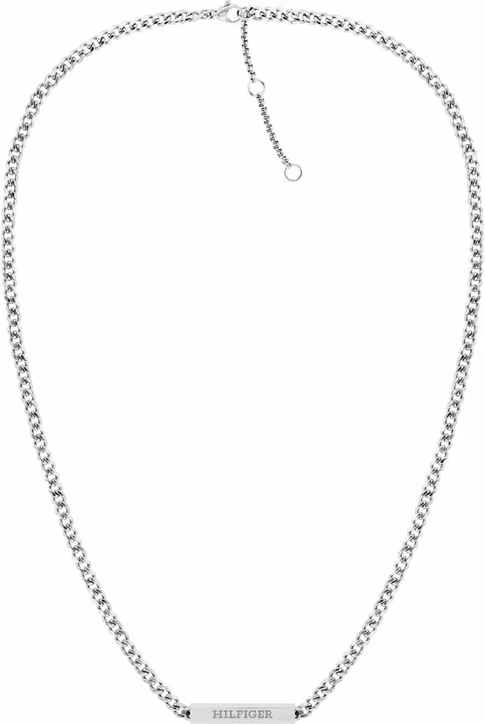 Collier Femme Tommy Hilfiger Argenté avec Pendentif Logo Discret 2780847