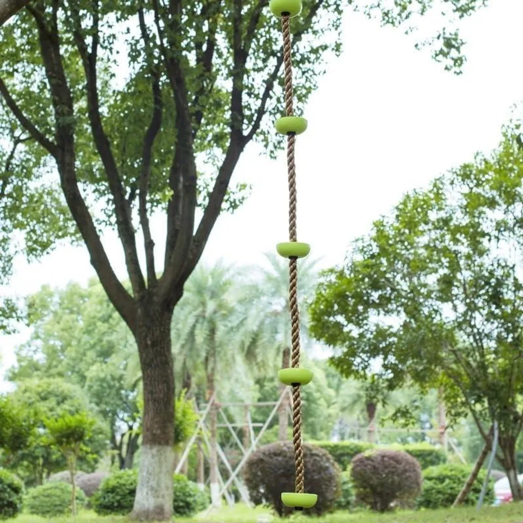 Fune con Nodi Verdi 2m per Arrampicata - Kit Palestra Fai-da-te - 2