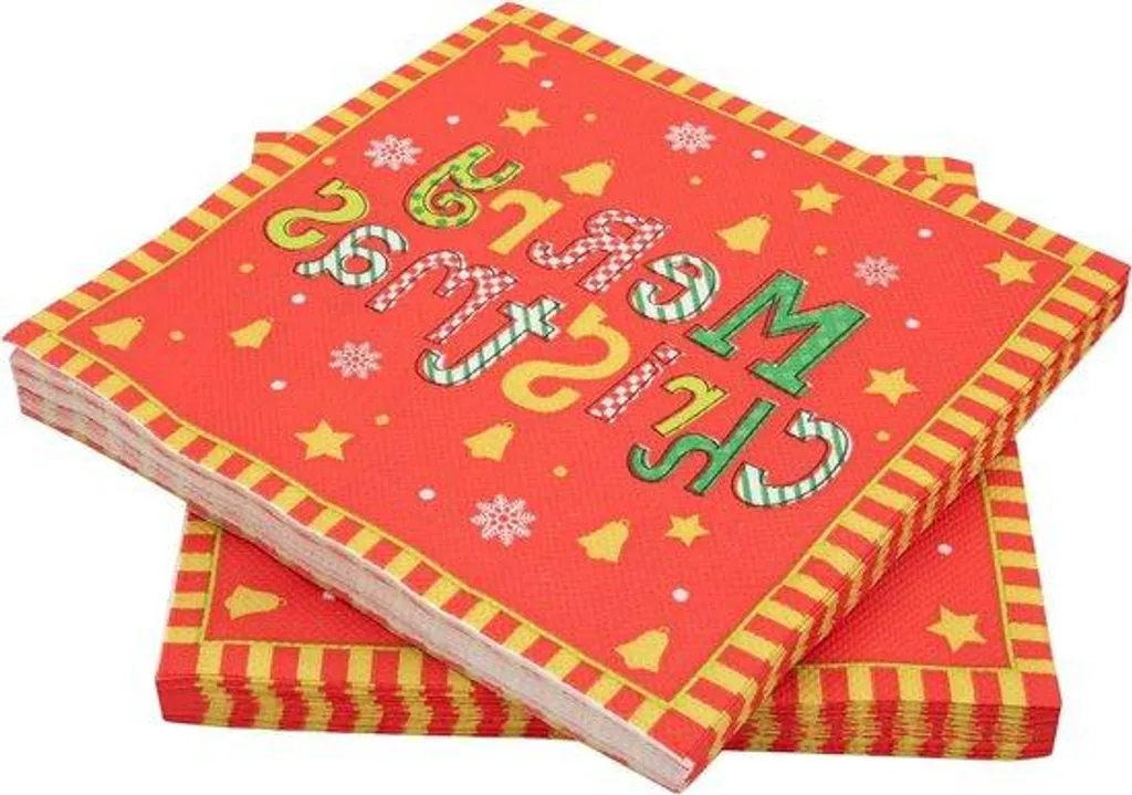 Serviettes en Papier pour Anniversaire et Noël - Déco de Table 40 Pièces