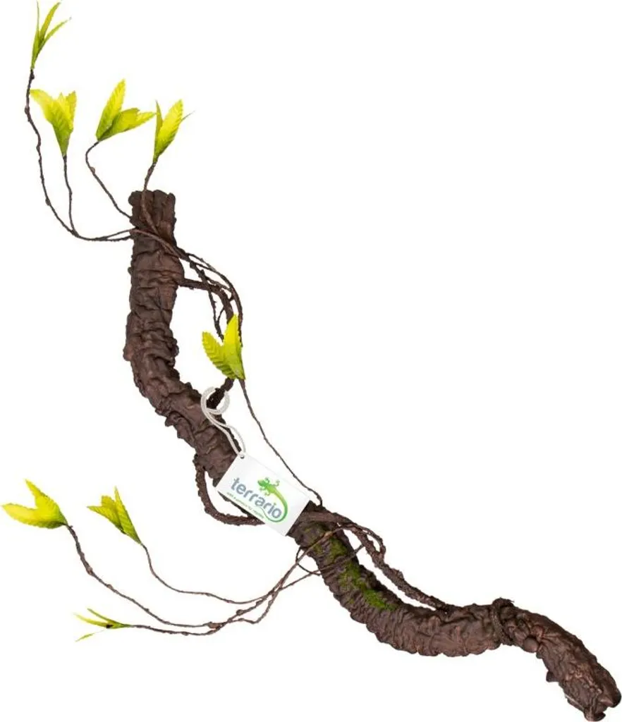 Terrario Branche Artificielle avec Feuilles pour Terrarium Reptile 75cm