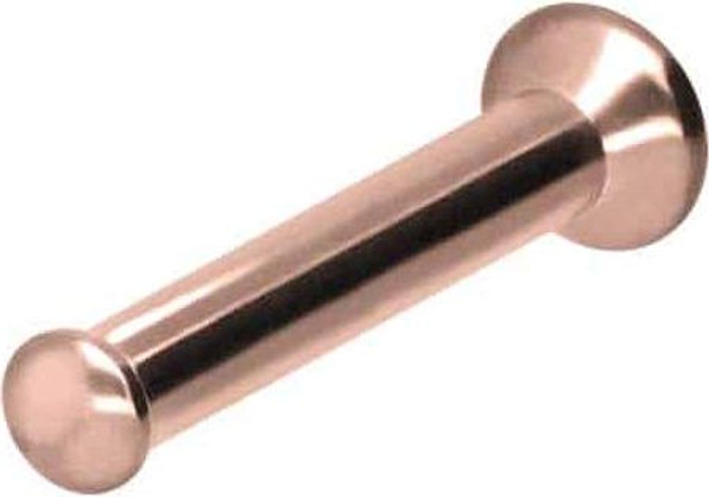 Ohrpiercing, Nasenpiercing Chirurgenstahl Triple Piercing Mini Labret mit Innengewinde FLAT-DISC RoséGold Stablänge: 7mm | Discgröße: 1,5mm