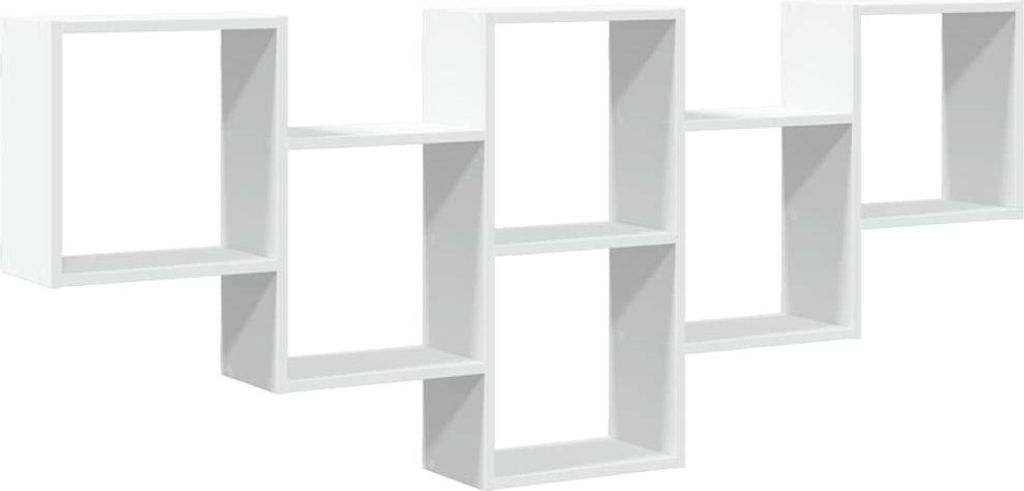 vidaXL Wandregal Weiß 159x18x66 cm Holzwerkstoff Produktbild 