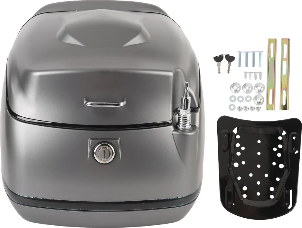 Top Case Moto 38L Universel Étanche avec Platine et Clés de Sécurité