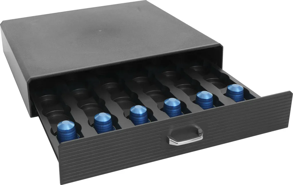 Fini le désordre : Boîte rangement capsules café et support machine