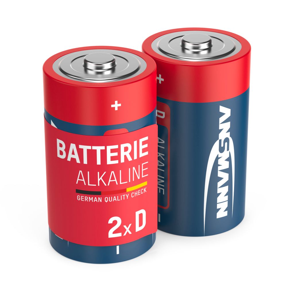 2x ANSMANN Alkaline Batterie Mono D 1,5V – LR20 MN1300 Batterien (2 Stück)