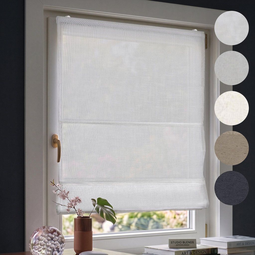 Rollo Raffrollo Ivora Premium Klemmfix 50x130cm Weiß Produktbild 