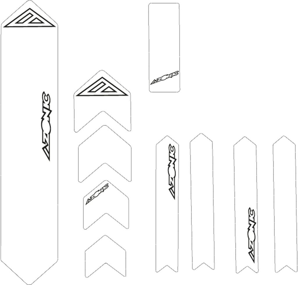 Azonic Kettenstrebenschutz Frame Guards XL , transparent