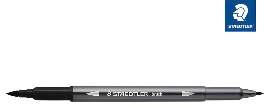 Staedtler Doppelfaserm.wasserverm. schwarz