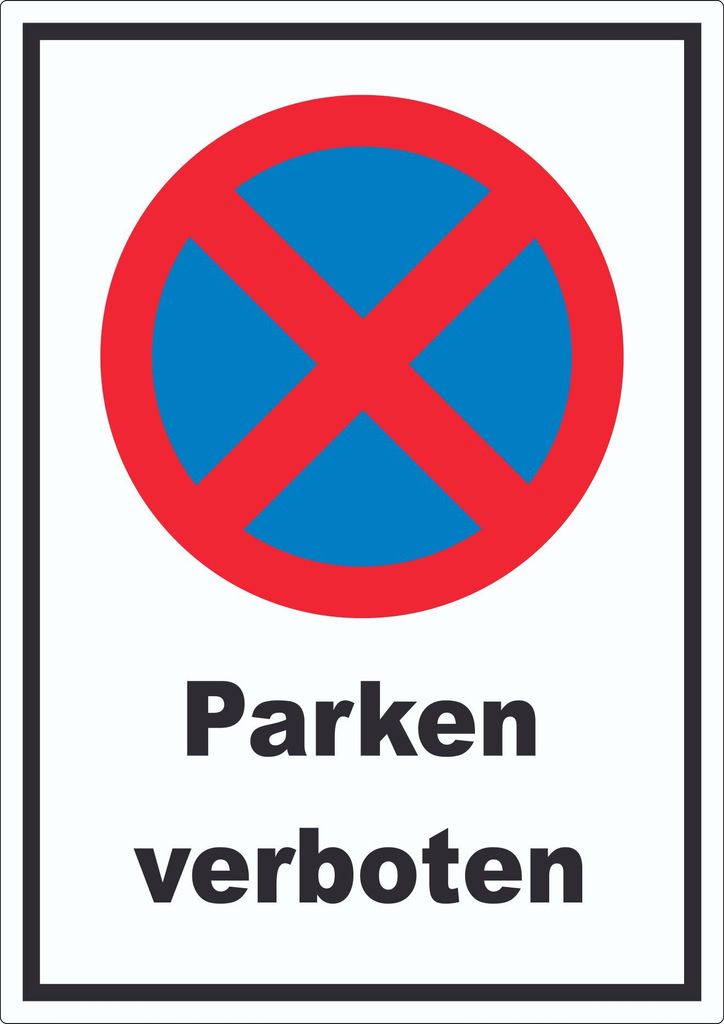 Parken verboten Aufkleber A3 (297x420mm)