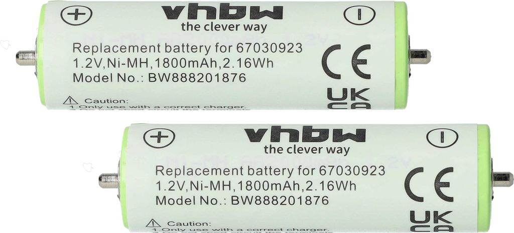 vhbw 2x Akku kompatibel mit Panasonic ER-1511, ER161, Produktbild 