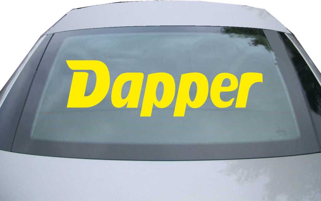 Indigos UG - Aufkleber Heckscheibe & Motorklappe DE2878 - gelb - 600x171 mm - Dapper Design - Fisch - Auto Scheiben Fenster Heckklappe Tuning Racin...
