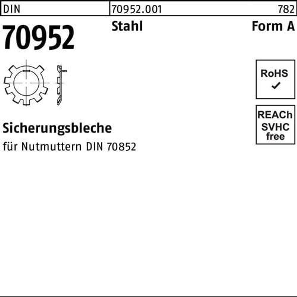 Reyher Sicherungsbleche DIN 70952 Stahl A 48 (25 Stück)