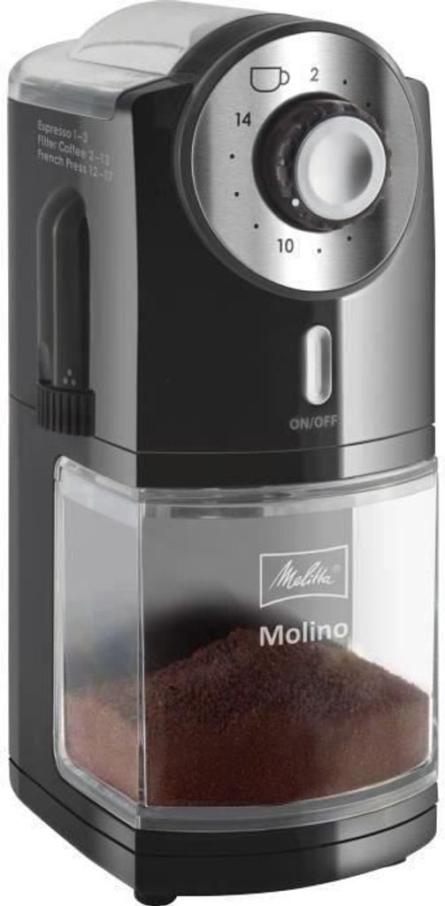 Moulin à café électrique Melitta Molino, noir, 17 réglages Image du produit 