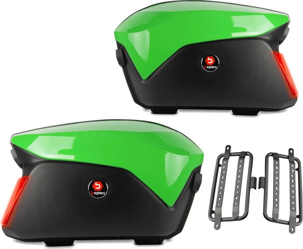 Valises rigides PX74GR avec supports amovibles pour Kawasaki Z1000