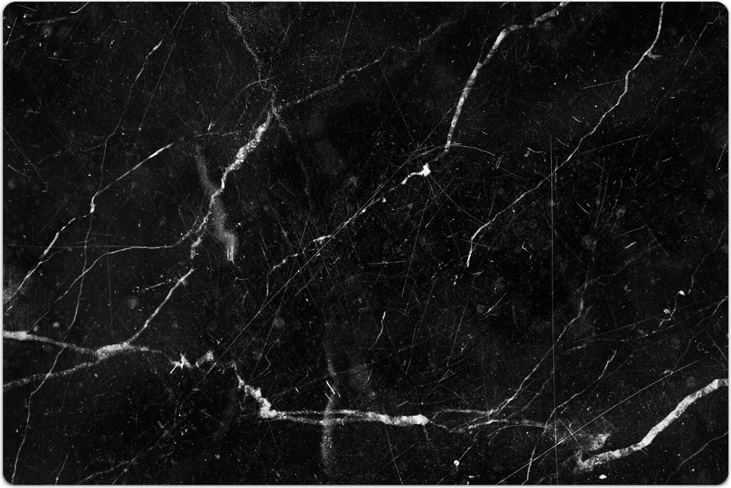 Küchenmatte 60x90 cm Vinylmatte Bodenmatte Dekoration - schwarz Marmor