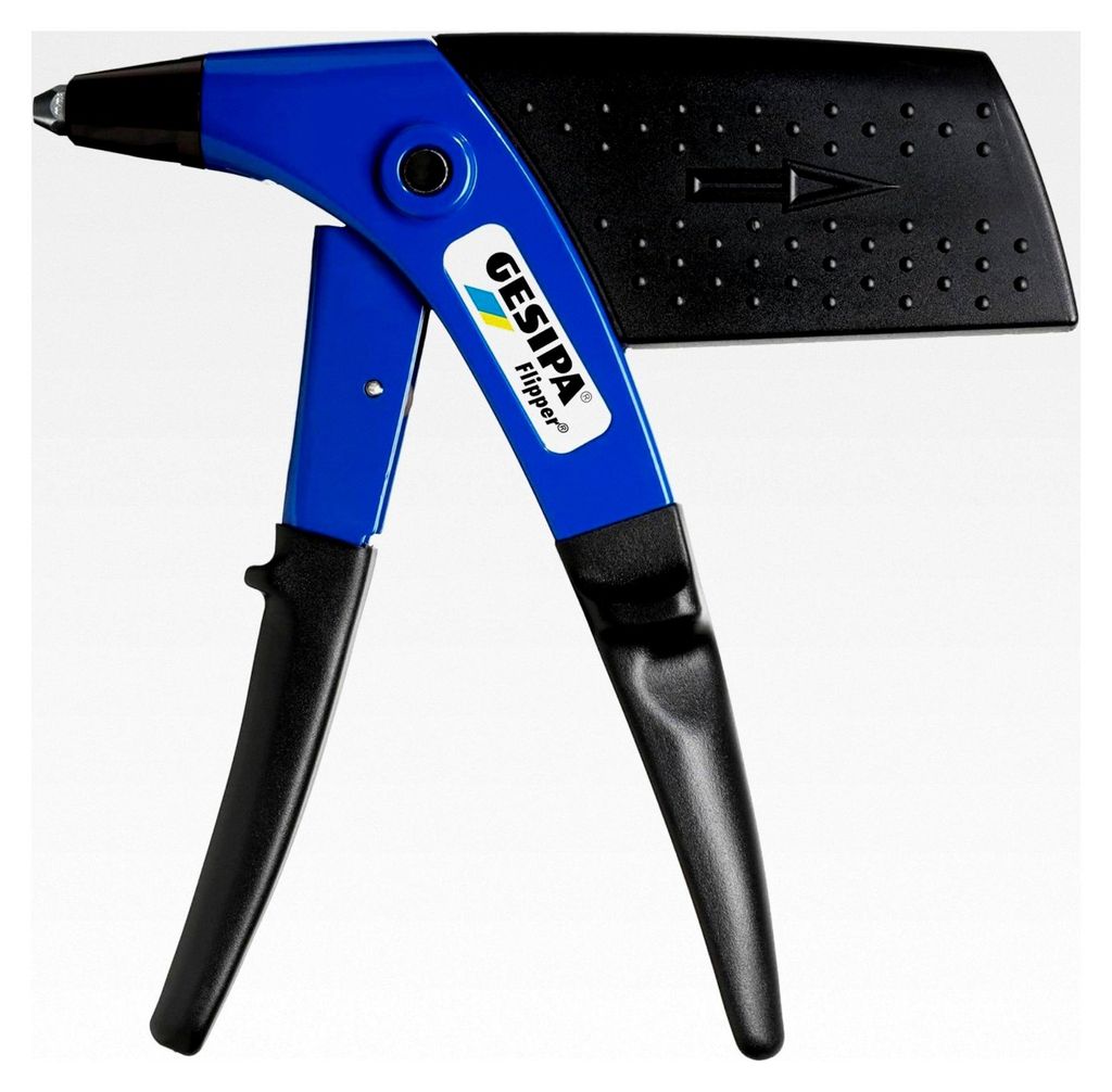 Handblindnietsetzgerät Flipper (Einhändig nutzbar, ergonomisches Design, für Blindniete bis 5 mm Ø Aluminium und 4 mm Ø Stahl/Edelstahl)