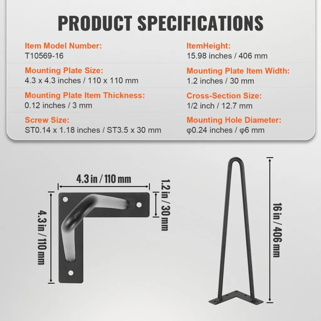 Pieds de Table Robustes 227kg - Solution Anti-Vibration pour Table DIY - 7