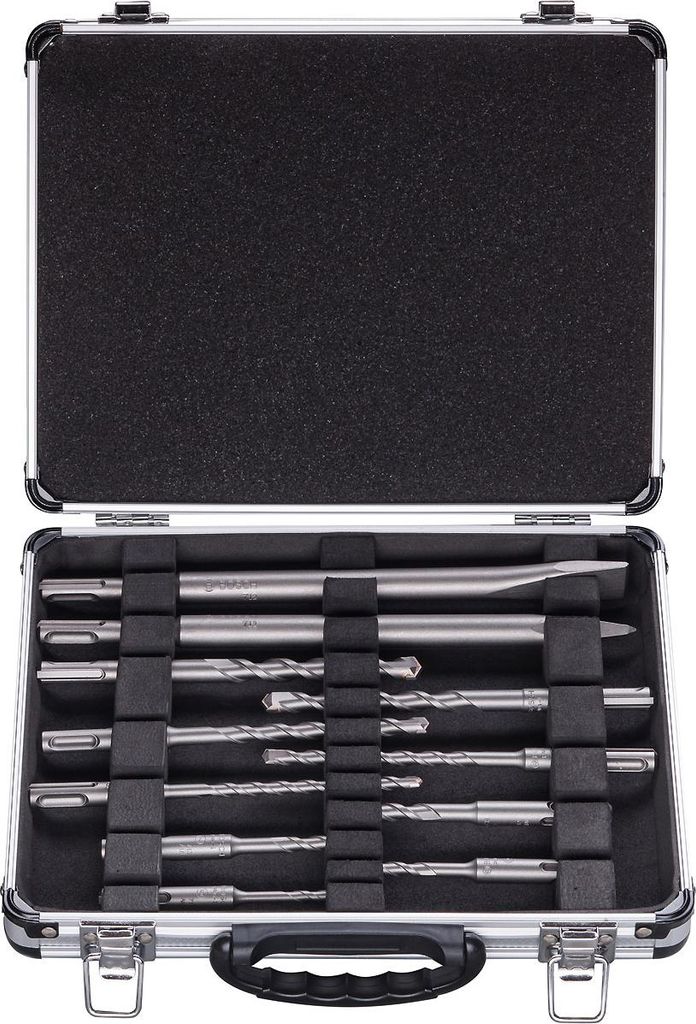 Coffret de forets SDS-Plus (9 forets + 1 burin pointu + 1 Image du produit 