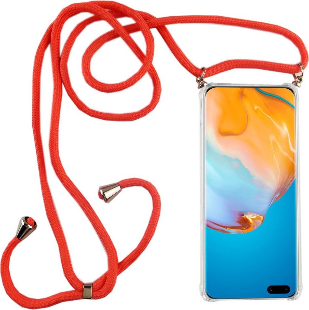 Huawei Case Handykette Hülle Umhänge Tasche Slim Cover Case Handyhülle Kordel Band Case, Für Handy:Huawei P30 Lite New Edition, Band wählen:Pink