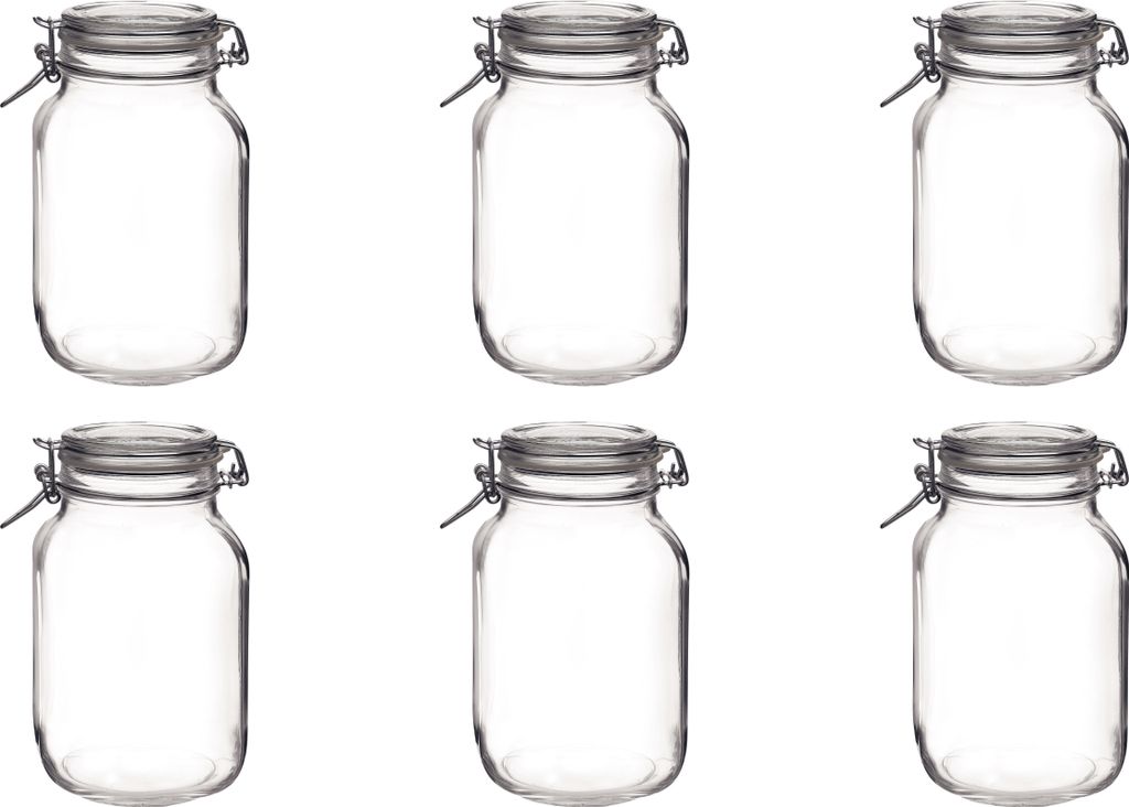 Rocco Bormioli Vorratsglas Fido Einmachglas 2 Liter 6 Stück