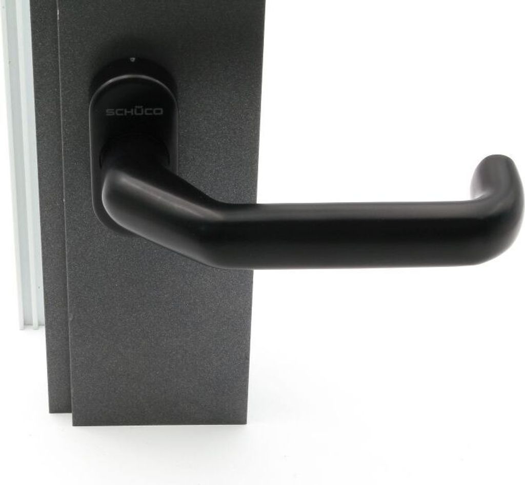 Schüco Türdrücker RAL 9005 schwarz, Halbgarnitur 210752 Produktbild 