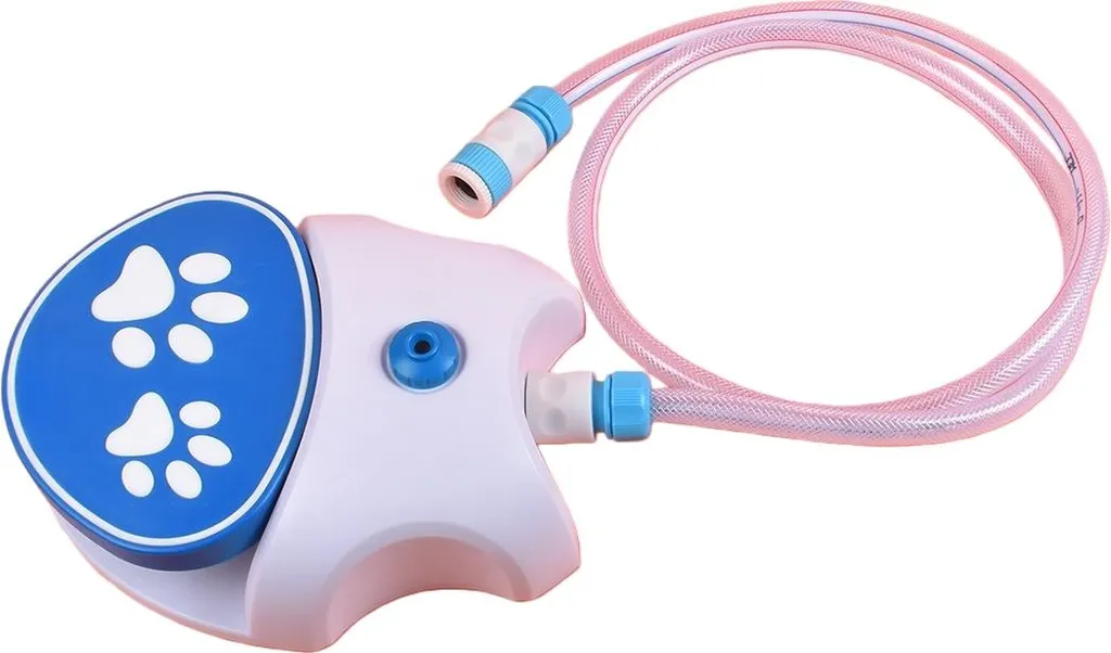 INF Fontaine à eau pour chien activée au pied - Jouet interactif extérieur
