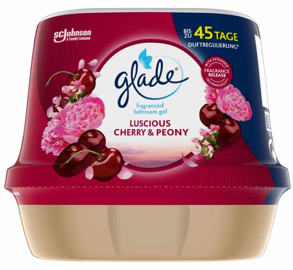Glade Badezimmer Duftgel Luscious Cherry & Peony (180g Produktbild 