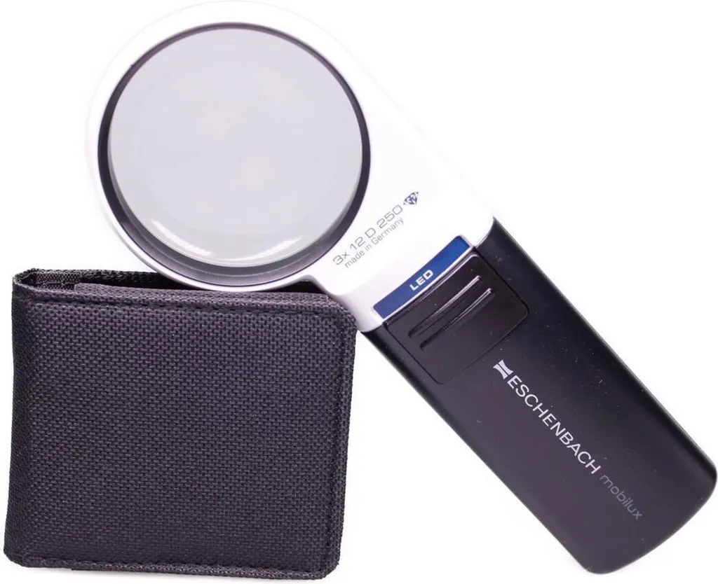 Loupe de lecture LED de poche Eschenbach pour malvoyants 35mm