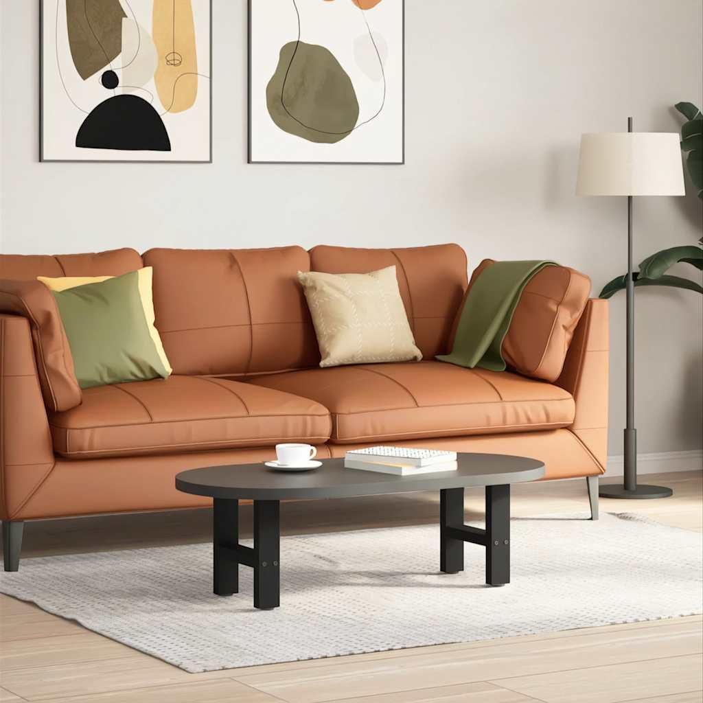 vidaXL Couchtischbeine Schwarz 2 Stk. 30x(30-31) cm Stahl