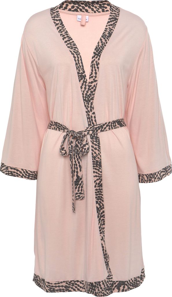 LASCANA Kimono rosa anthrazit gemustert Größe 40/42