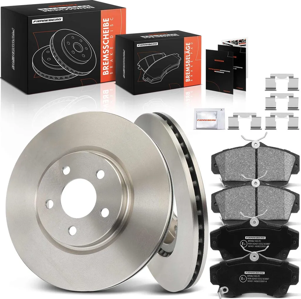 2 Disques et 4 Plaquettes de Frein Avant Chrysler PT Cruiser 2000-2010