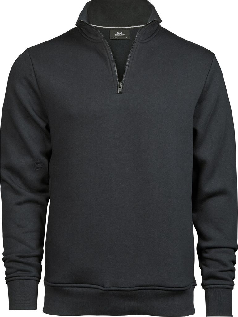Tee Jay - Sweatshirt mit halbem Reißverschluss für Herren/Damen Uni BC5405 (3XL) (Dunkelgrau)