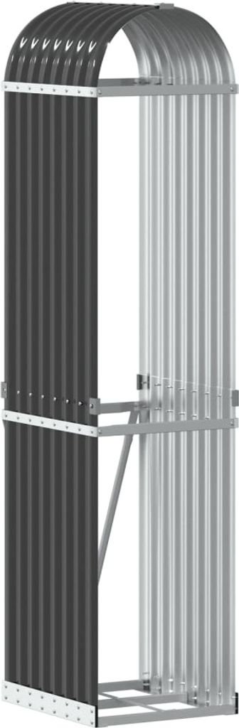 vidaXL Riparo per legna da ardere antracite 40x45x170 cm Immagine del prodotto 