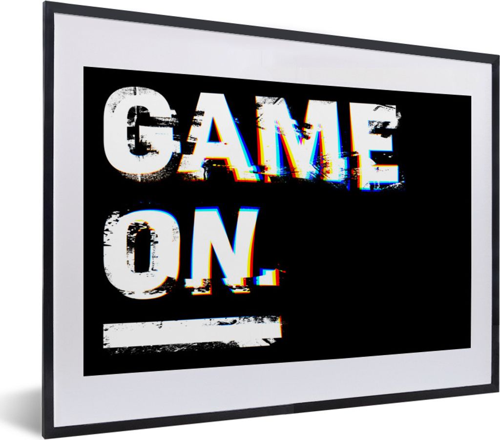 MuchoWow Gerahmtes Poster Spiel - Zitate - Gamer 40x30 cm - Poster mit Schwarzem Bilderrahmen Wandposter Rahmen Foto Bilder - Bilderrahmen - Post...