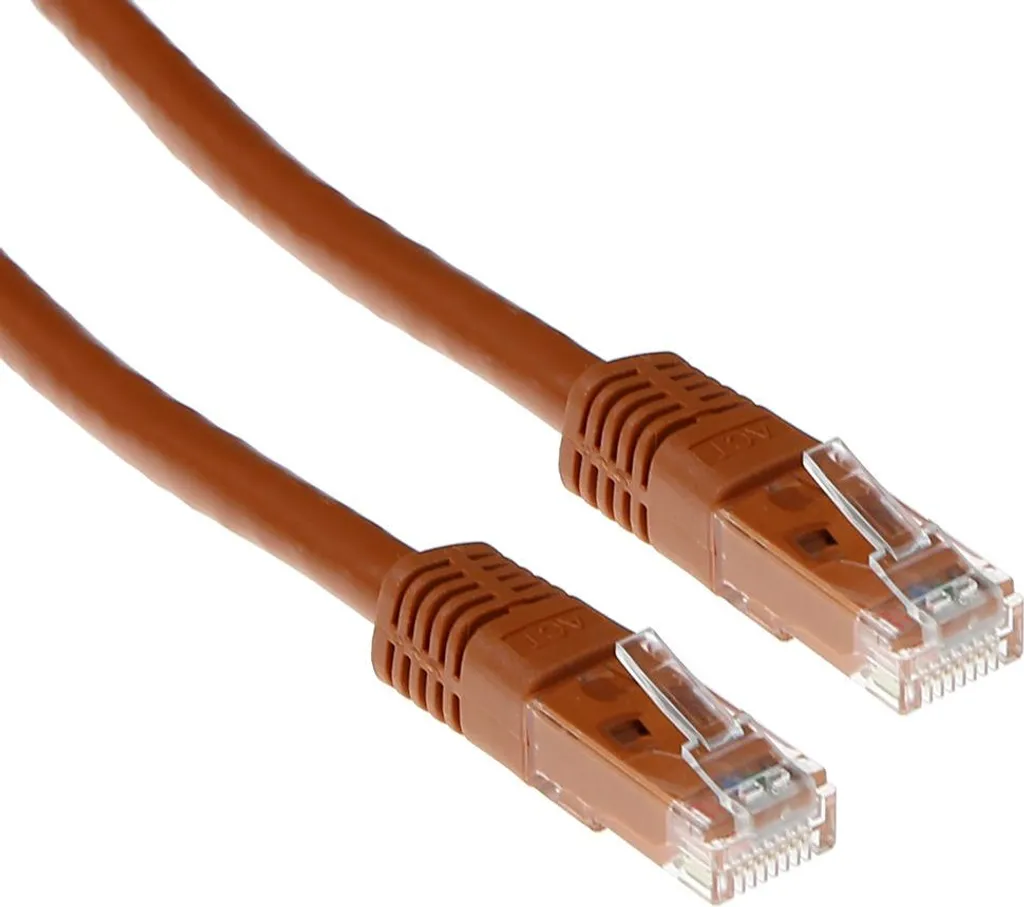 ACT Brown Cavo patch U/UTP CAT6 da 5 metri con connettori RJ45