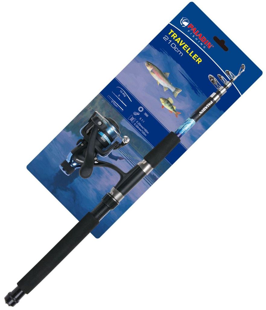 Paladin Angelset Forelle Barsch 210cm 10-40g + Rolle + Produktbild 