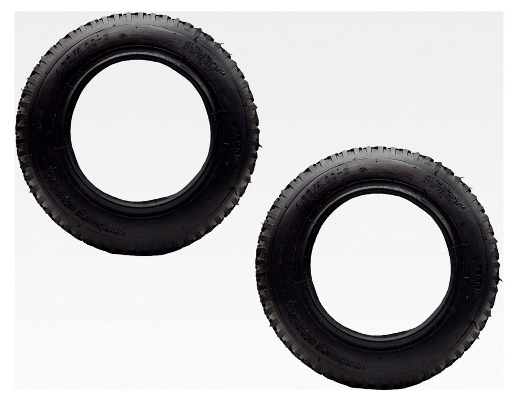 2er Set Schubkarrenmantel 4.80/4.00-8 Ersatzreifen für Schubkarre Handkarre Luftreifen 400x100mm max. 136kg bei 2.0 Bar