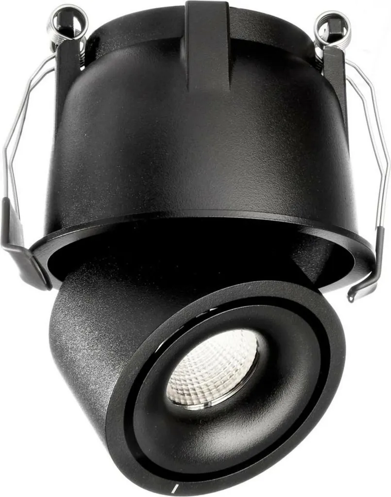 Plafonnier encastré noir 9W 670lm 3000K Uni II Mini Deko-Light